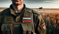Российский солдат в поле
