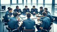Полицейские на совещании